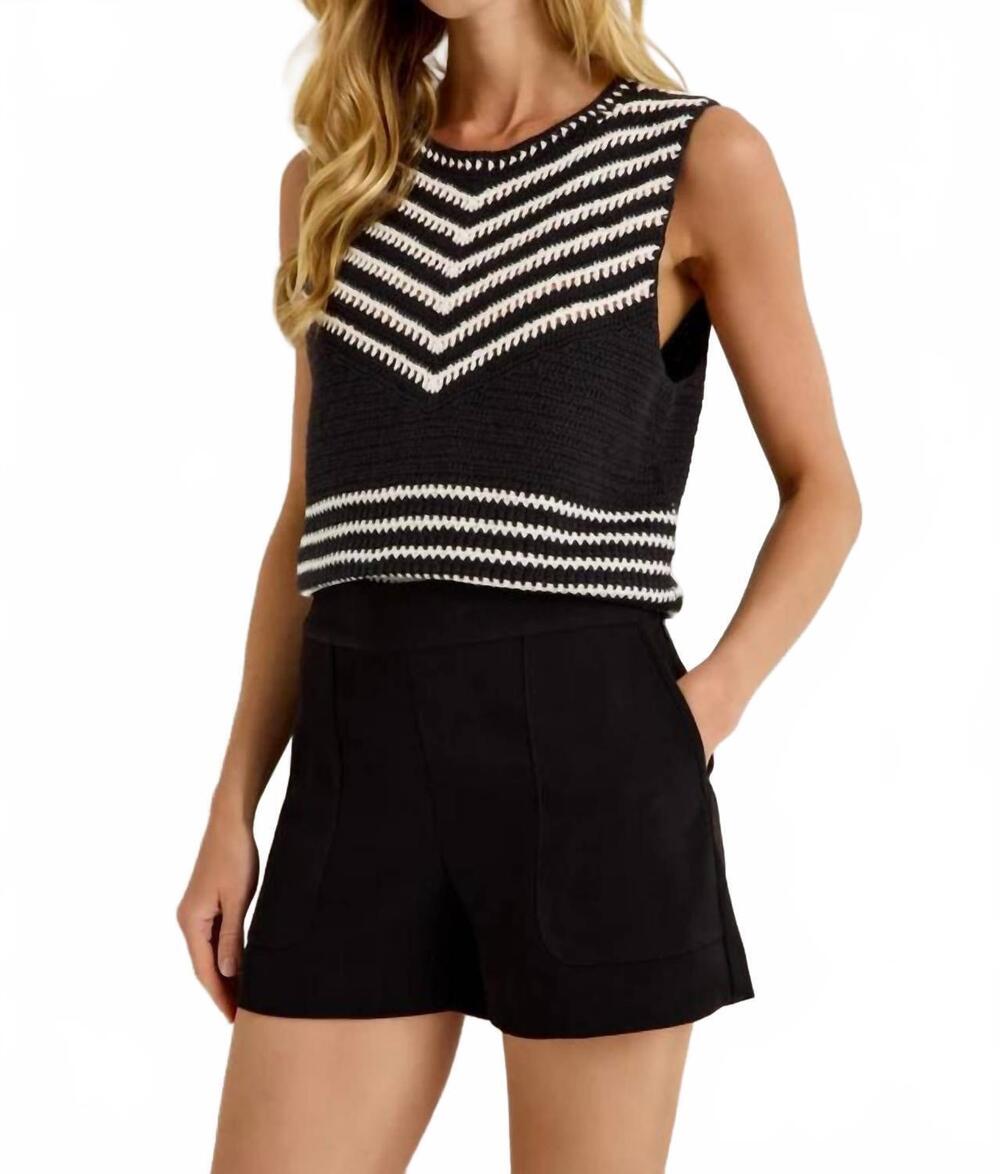 NEW MARIE OLIVER mia crepe shorts in black